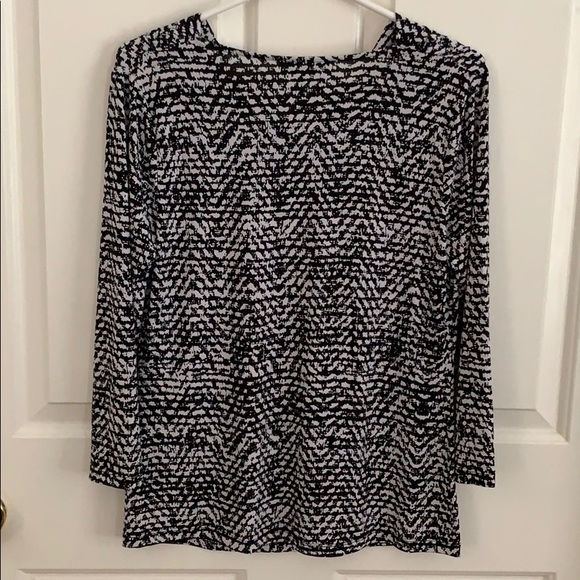 Evan-Picone - Stunning BlackWhite Top - Picture 2 of 7